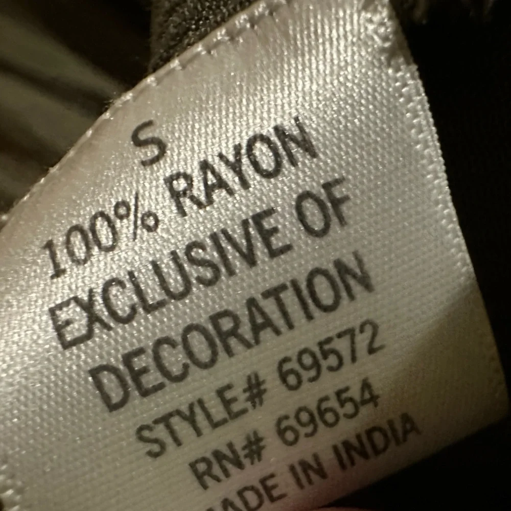 Blue Rain | Embroidered Olive Green Women's Shorts Sleeve Rayon Peplum Top - Picture 7 of 15